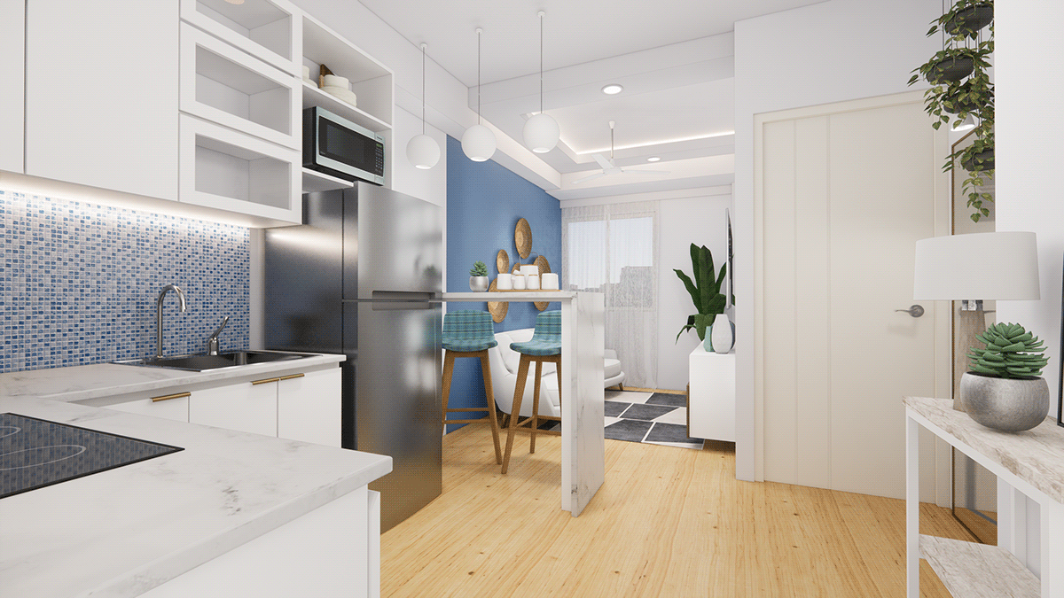 condominium interior design  architecture visualization 3D Render modern