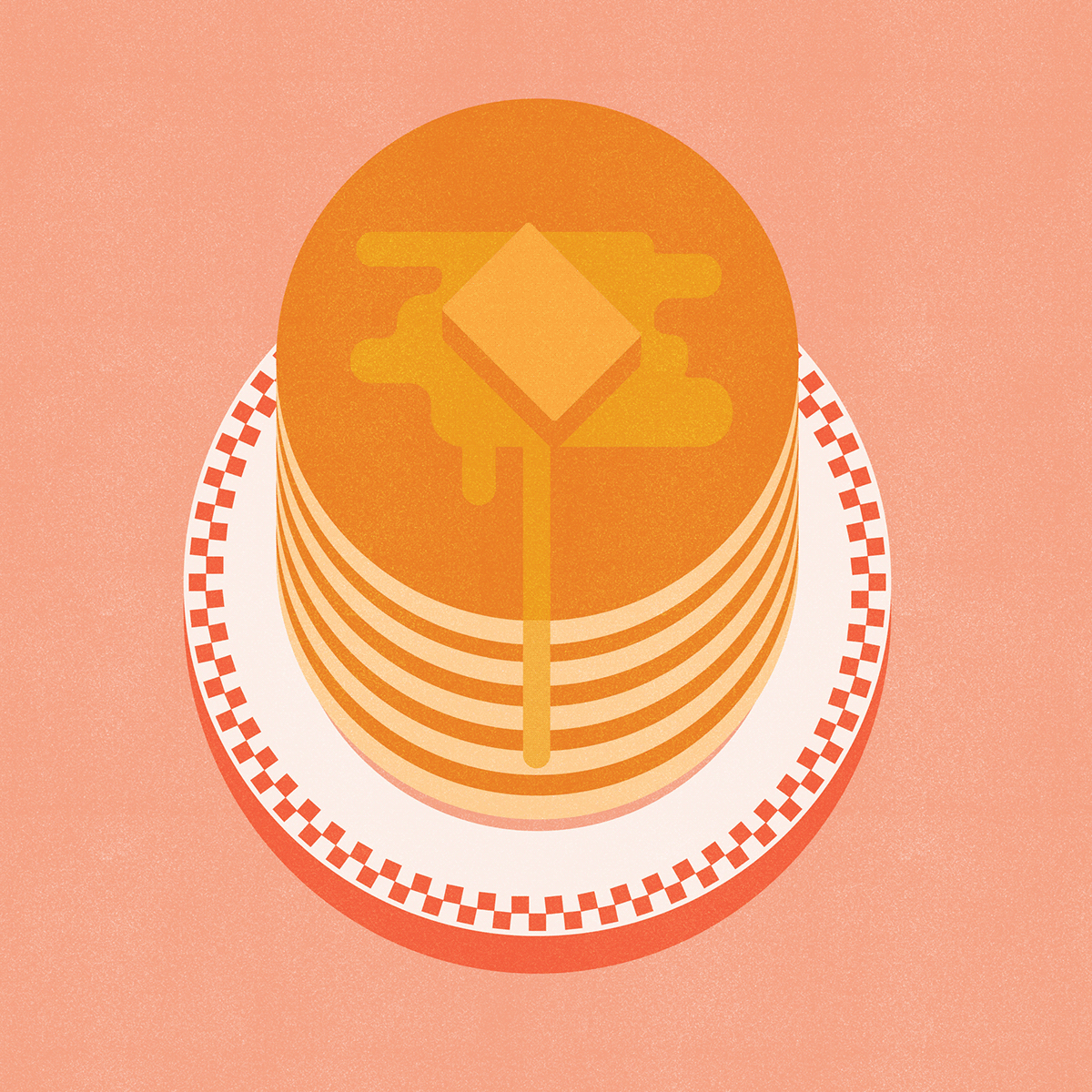 ILLUSTRATION  vector Vector Animation pancakes Food  breakfast MORNING graphic illustration vector art Graphic Animation