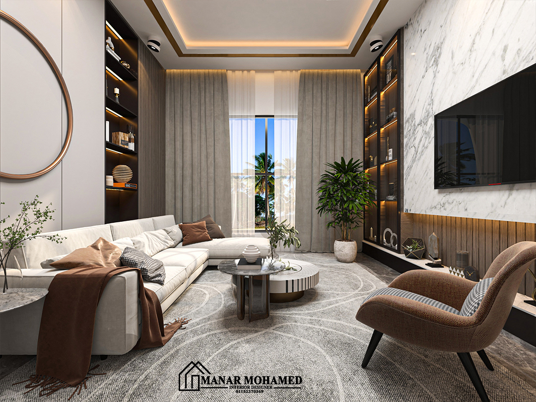 living modern interior design  visualization architecture living room wood 3dsmax luxury Luxury Design