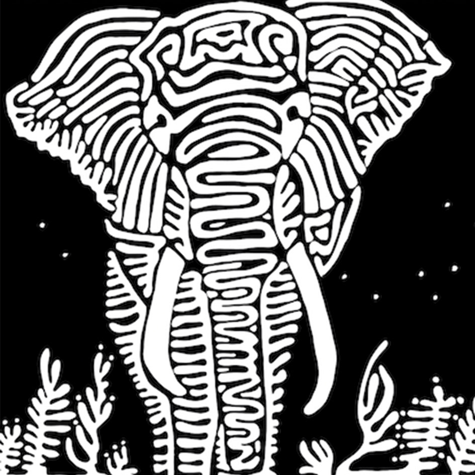 cutoutthedarkness2014 behancejapan lantern Lamp light animal elephant LUMINARYZOO paper outcut