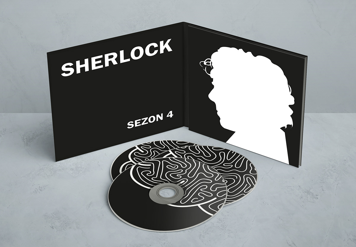 cd cddesign compactdisc design graphicdesign package Packaging pattern Sherlock