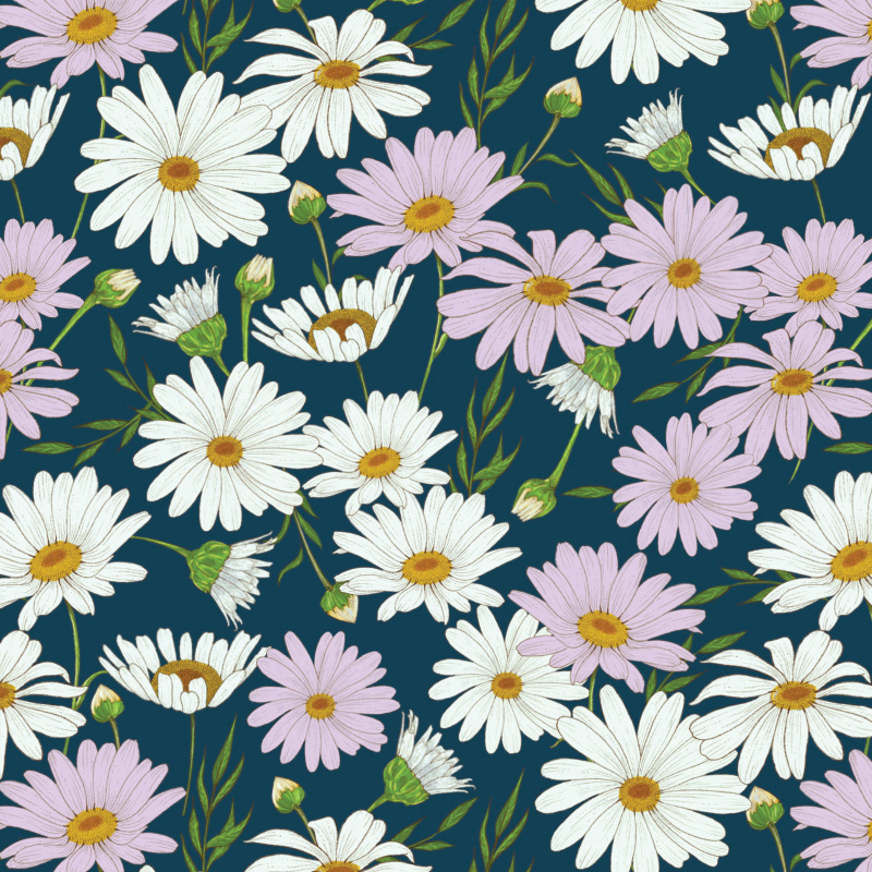 daisyfloral digitalart ditsyflorals floralpattern graphicdesign PrintandPattern printpatterndesign surfacepatterndesign textiledesign