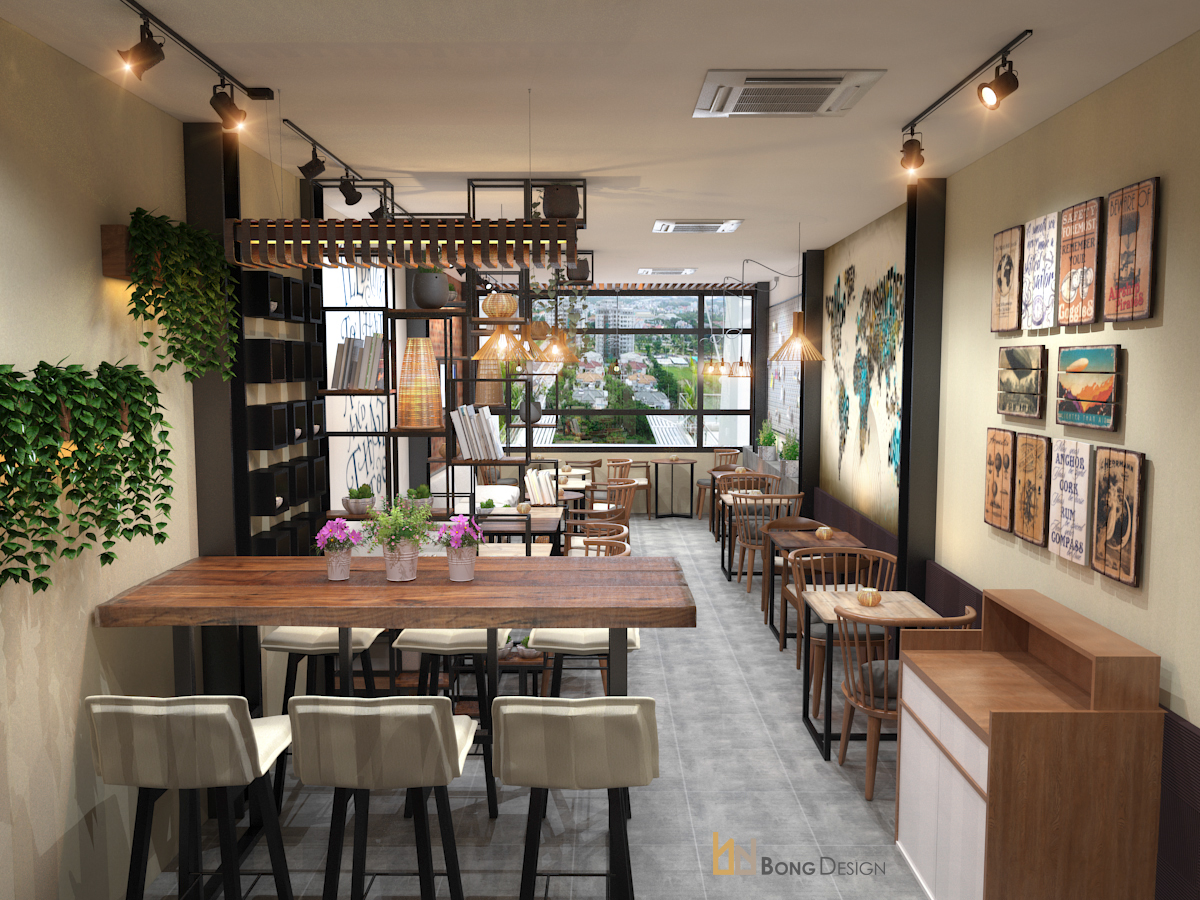 design Interior furniture restaurant milktea shop