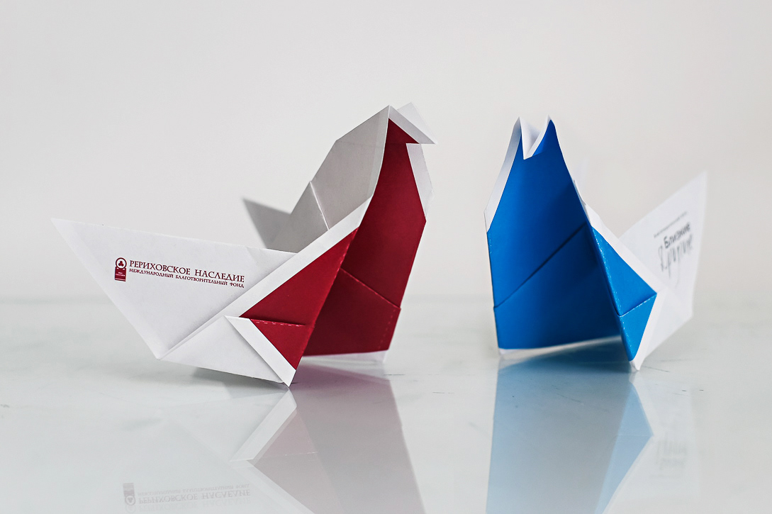 визитка визитка дизайн графический дизайн Оригами