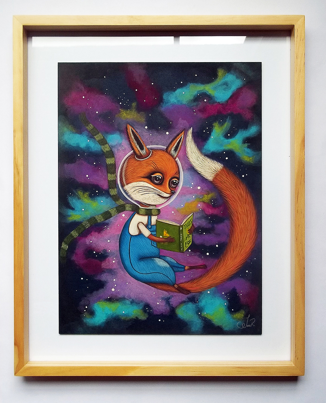 ILLUSTRATION  acrylics little fox books Space  cate orange paint