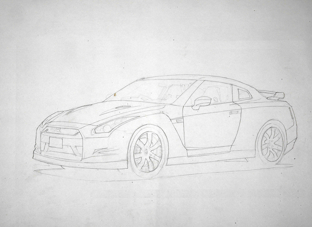 car Nissan gt-r 3D model Render