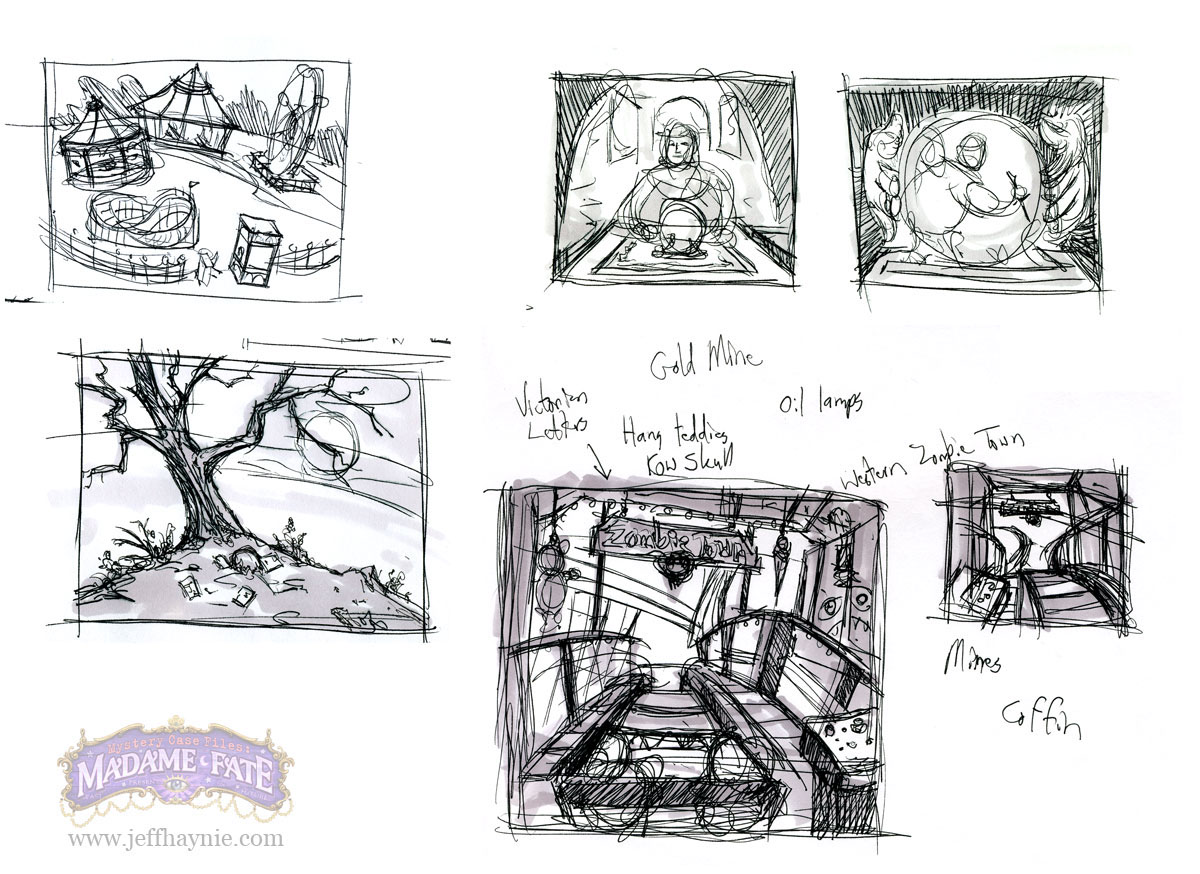 mystery case files MCF:Madame Fate concept design concept art Jeff Haynie Big Fish Games