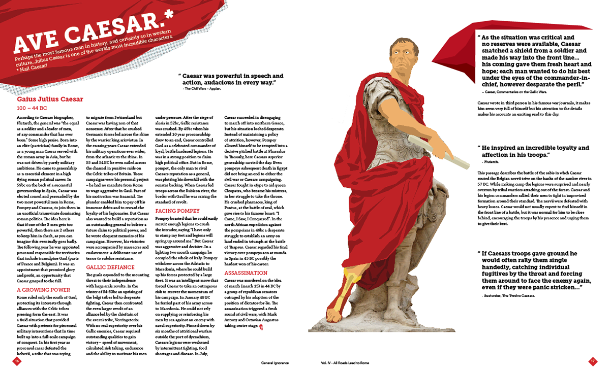 history Magazine design Caesar!