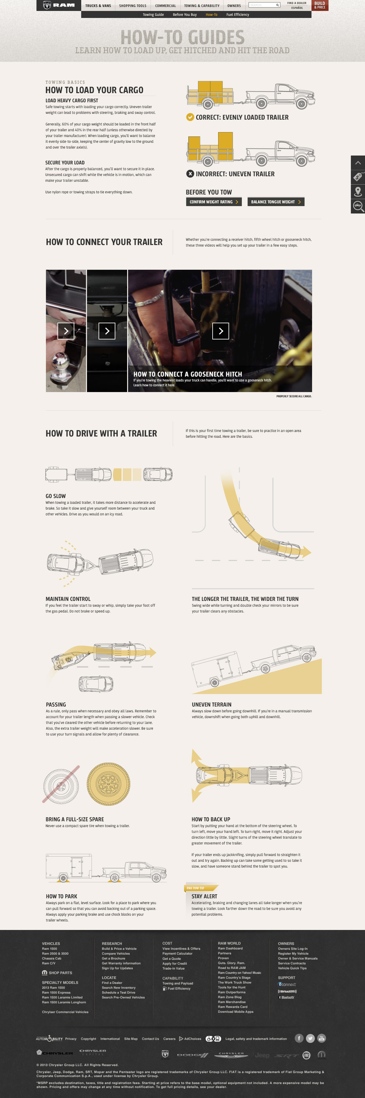 info graphics towing guide Web trucks Ram Trucks