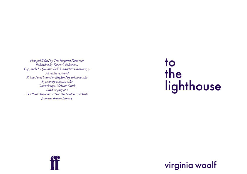Book design - To The Lighthouse