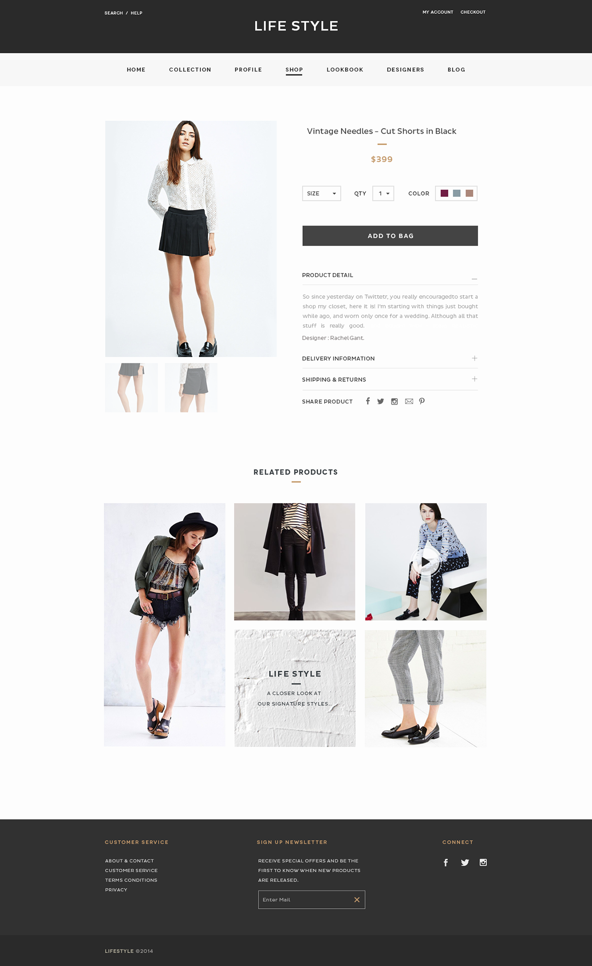 Interface UI ux e-commerce shop fashionfashionstyl productdetail concept Webdesign Ecommerce