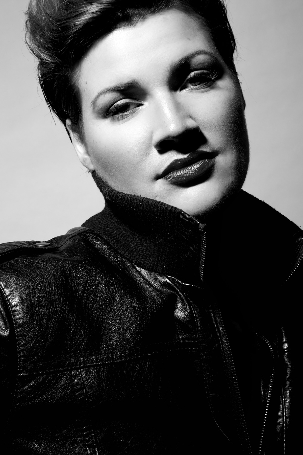 David Goddard Photography black and white leather jacket