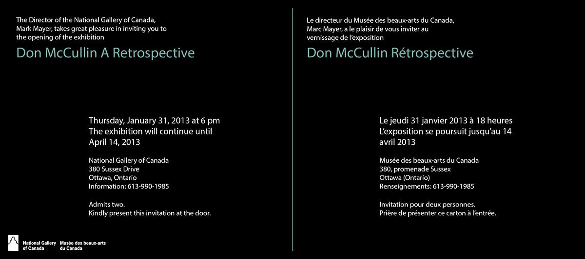 Don McCullin Invitation