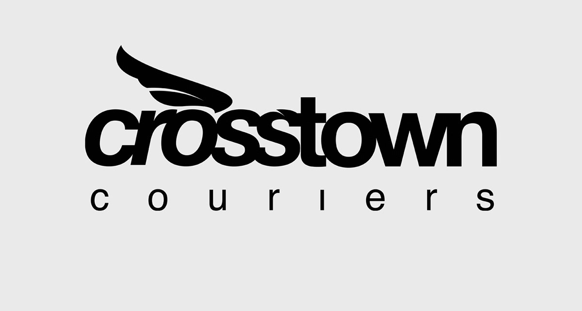 identity crosstown brand logo bicycle messengers