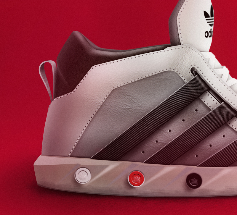car shoe rendering digital design sketch citroen DS adidas sneaker art