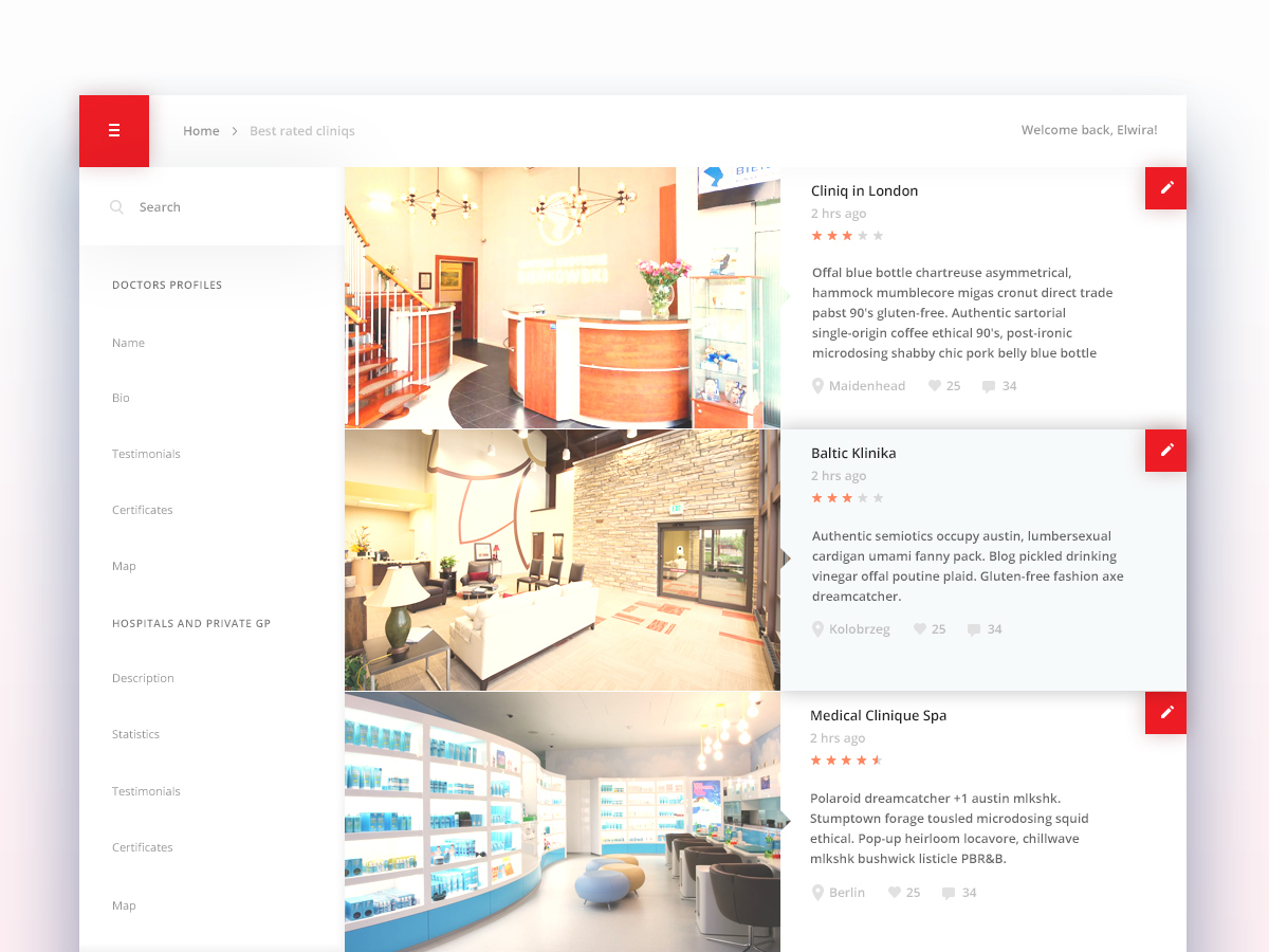 UI ux design Website responsive grid medical