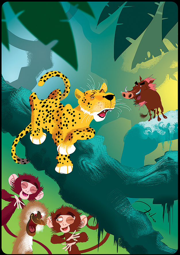 animals childrens book jungle lion leopard
