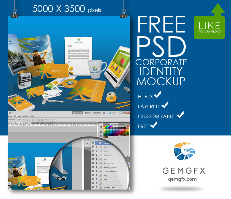 Download PSD Corporate Identity Mockup Part 3 (FREE DOWNLOAD) on ...
