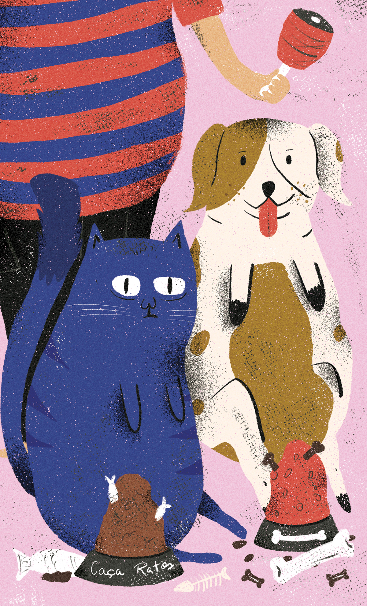 Editorial Illustration Pet animals dog Cat Travel vet pet shop euthanasia detective