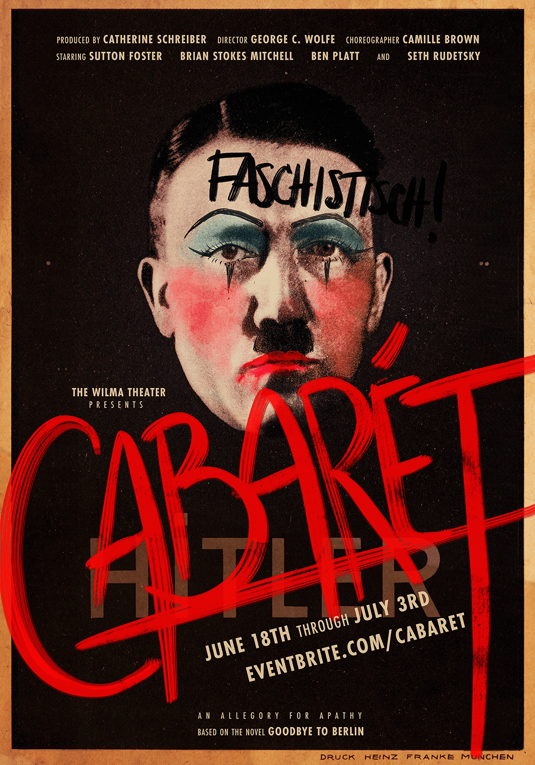 cabaret Dada Musical Poster Poster Design theater poster