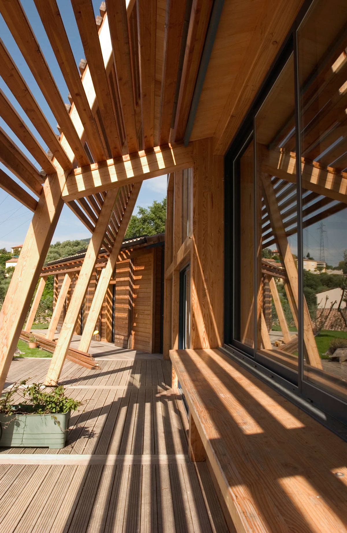 Adobe Portfolio maison  house wood bois ecologie Jean Lorin architecte contemporain
