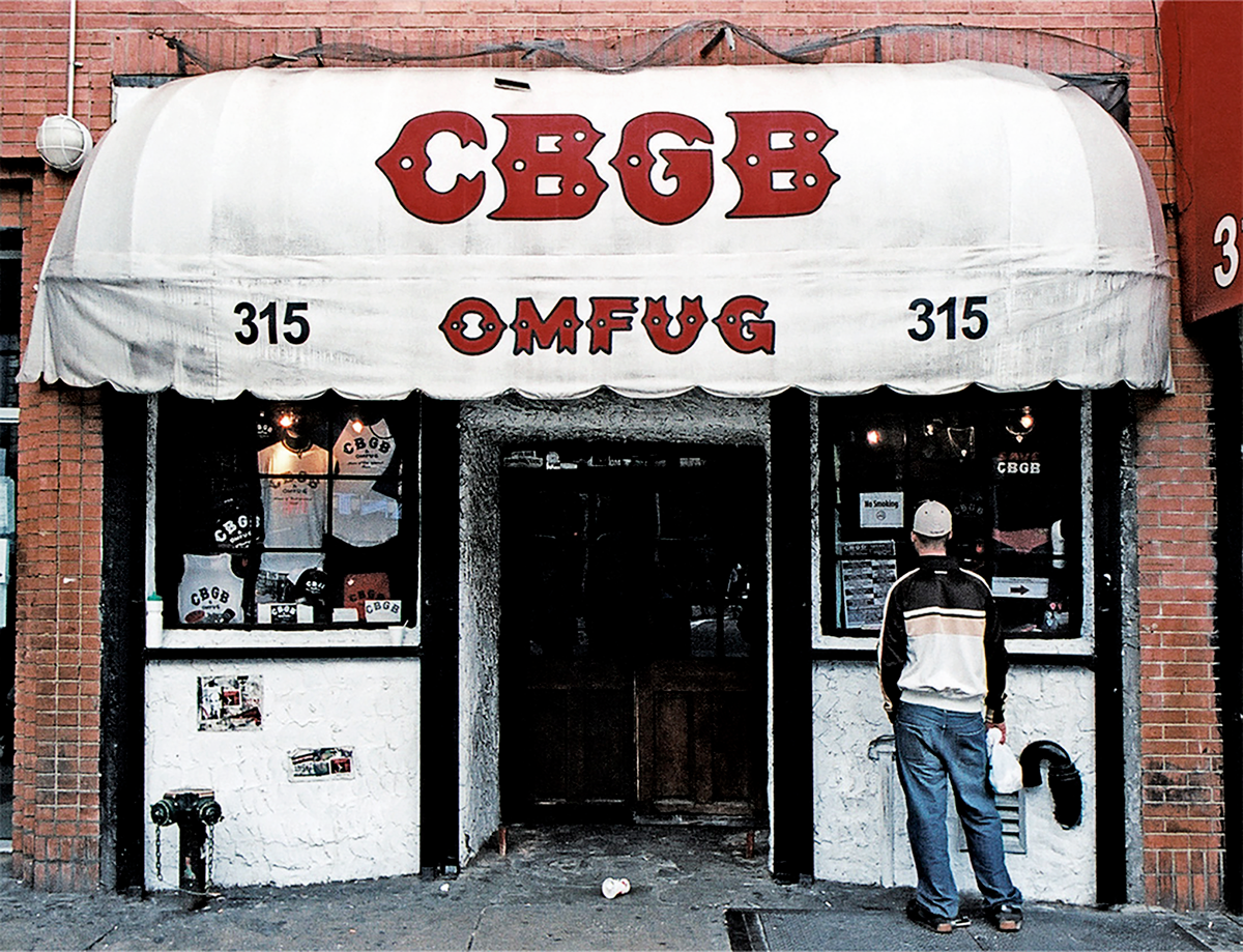 bands NY CBGB pub punk rock scene east village printmaking woodcut red black relief print