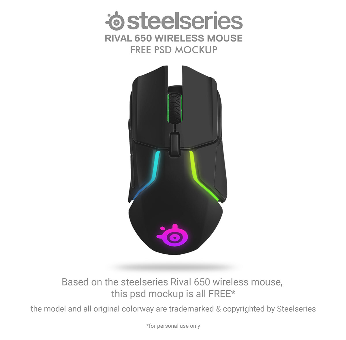 design free freebies Gaming Mockup mouse photoshop psd RGB Steelseries