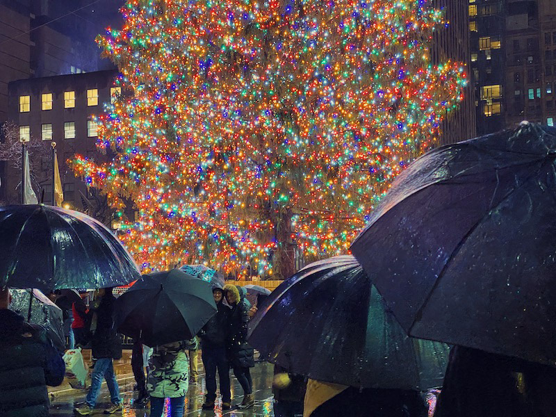 iphone shot on iphone apple nyc New York Travel city neon rain Umbrella