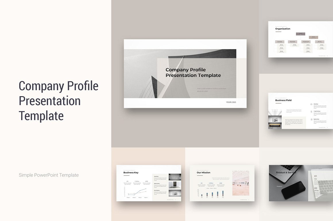 Company Profile Powerpoint on Behance Intended For Business Profile Template Ppt