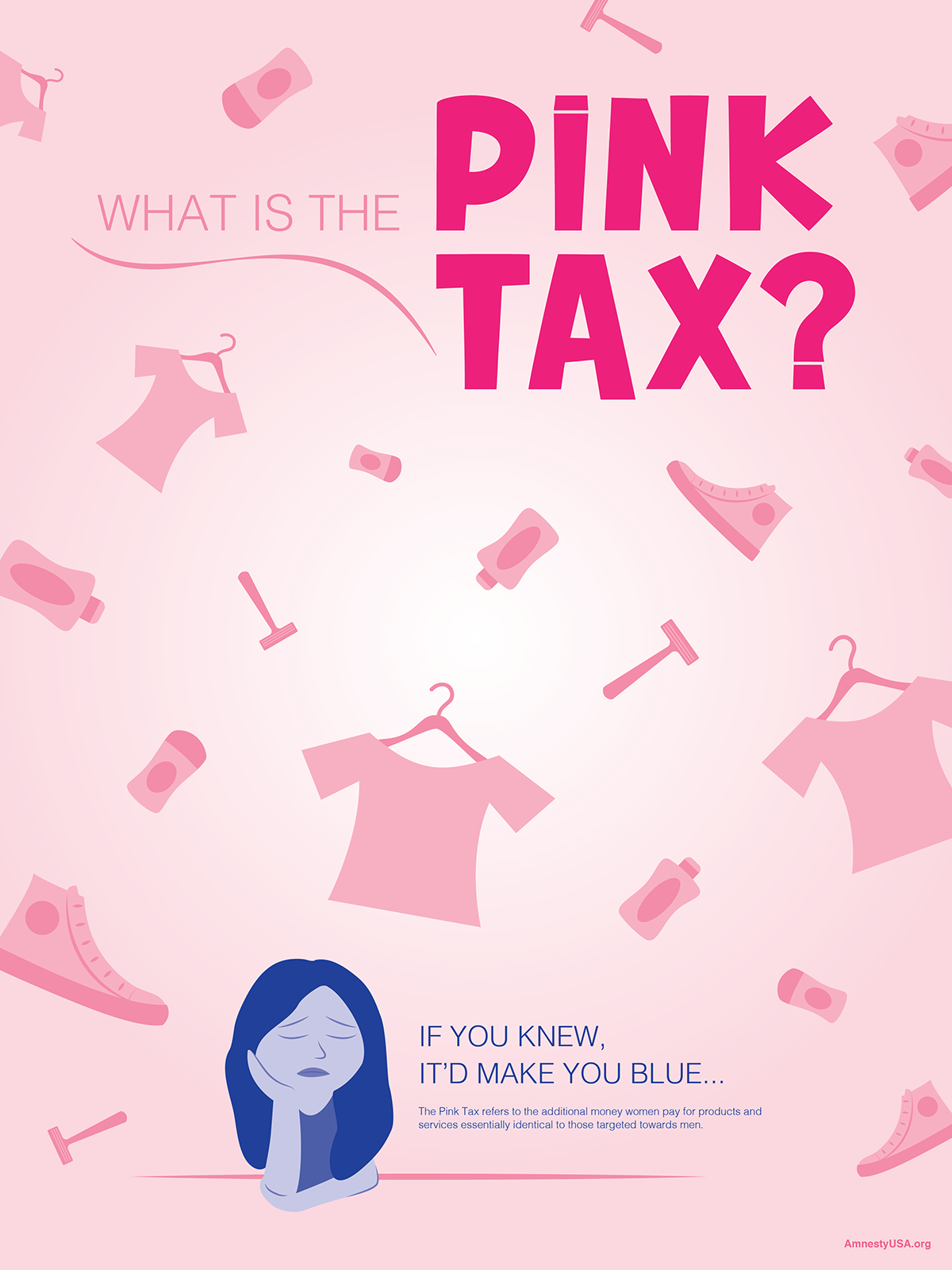 Adobe Portfolio pink tax discrepancy Social Justice united states Gender inequality poster storyboard animation  advertisement