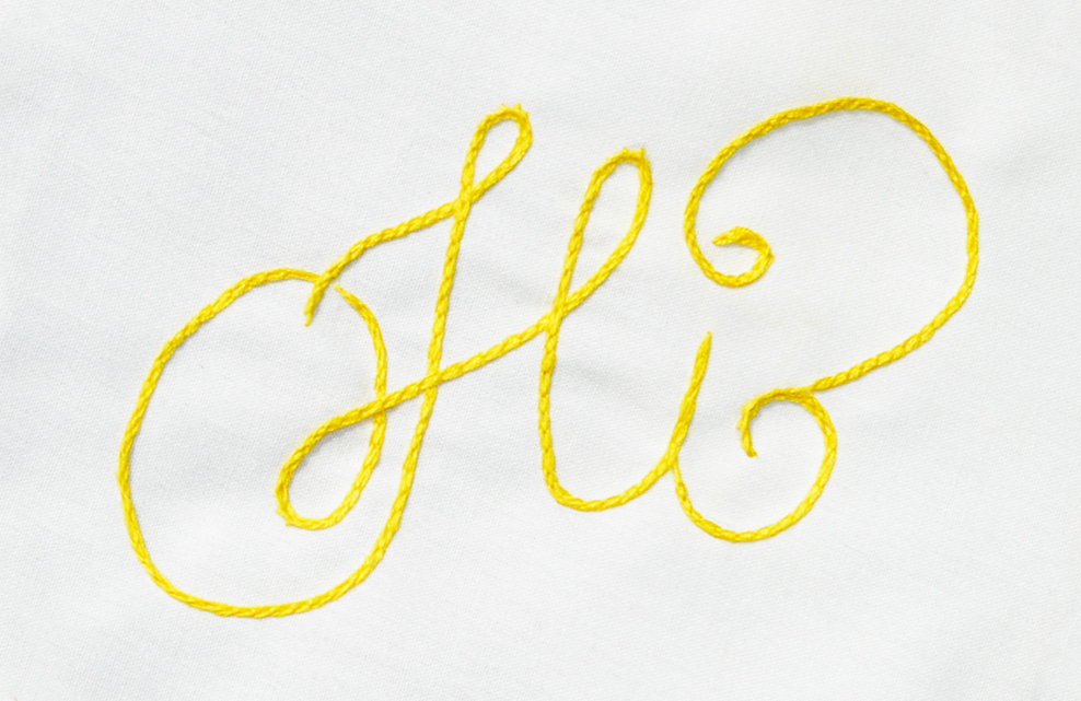 hello fiber arts Embroidery embroidery typography embroidery type thread and needle embroidery font embroidery art needlework typography embroidery lettering