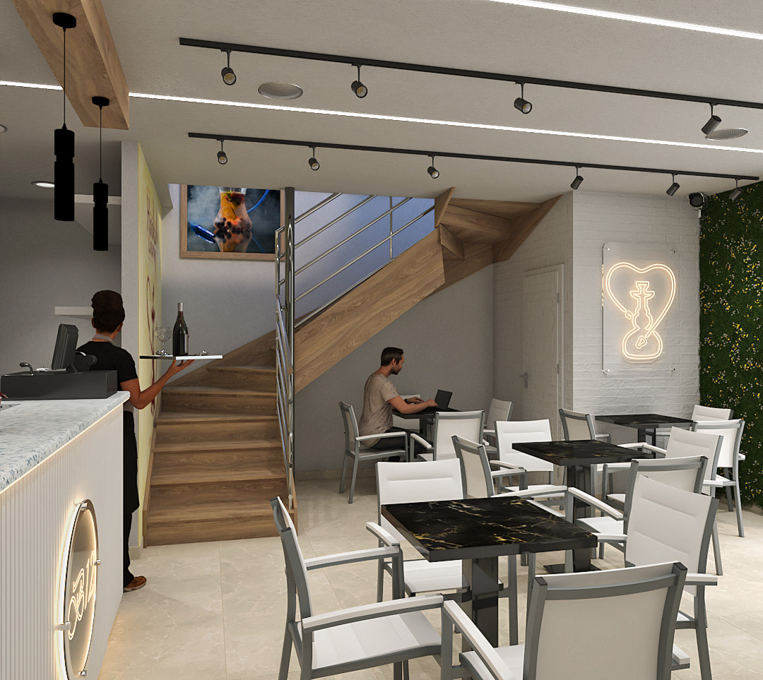 Coffee design interior design  3ds max visualization architecture 3D modern archviz interieur