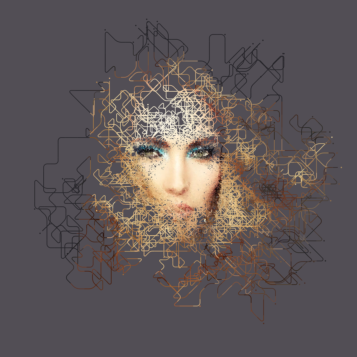 generative art design algorithm processing portrait woman