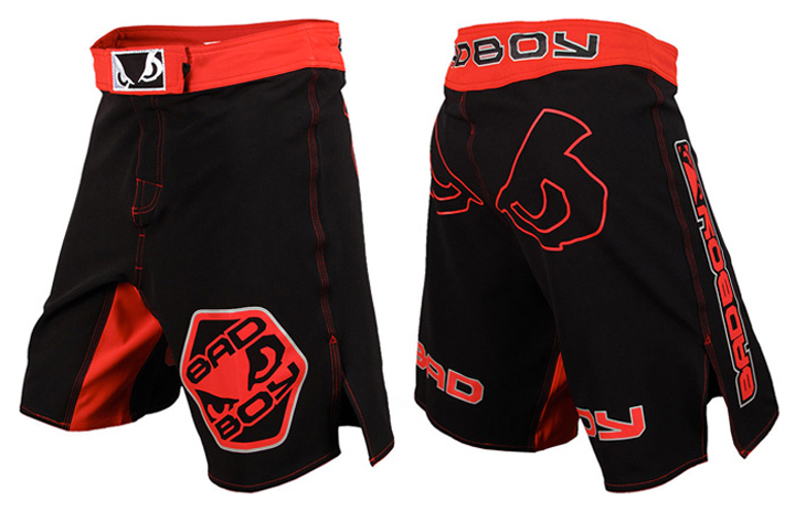 Adobe Portfolio Bad Boy MMA apparel graphics hang tag product logo Icons design brand identity fight shorts Sportswear hand drawn Dave Parmley kustom kult studio