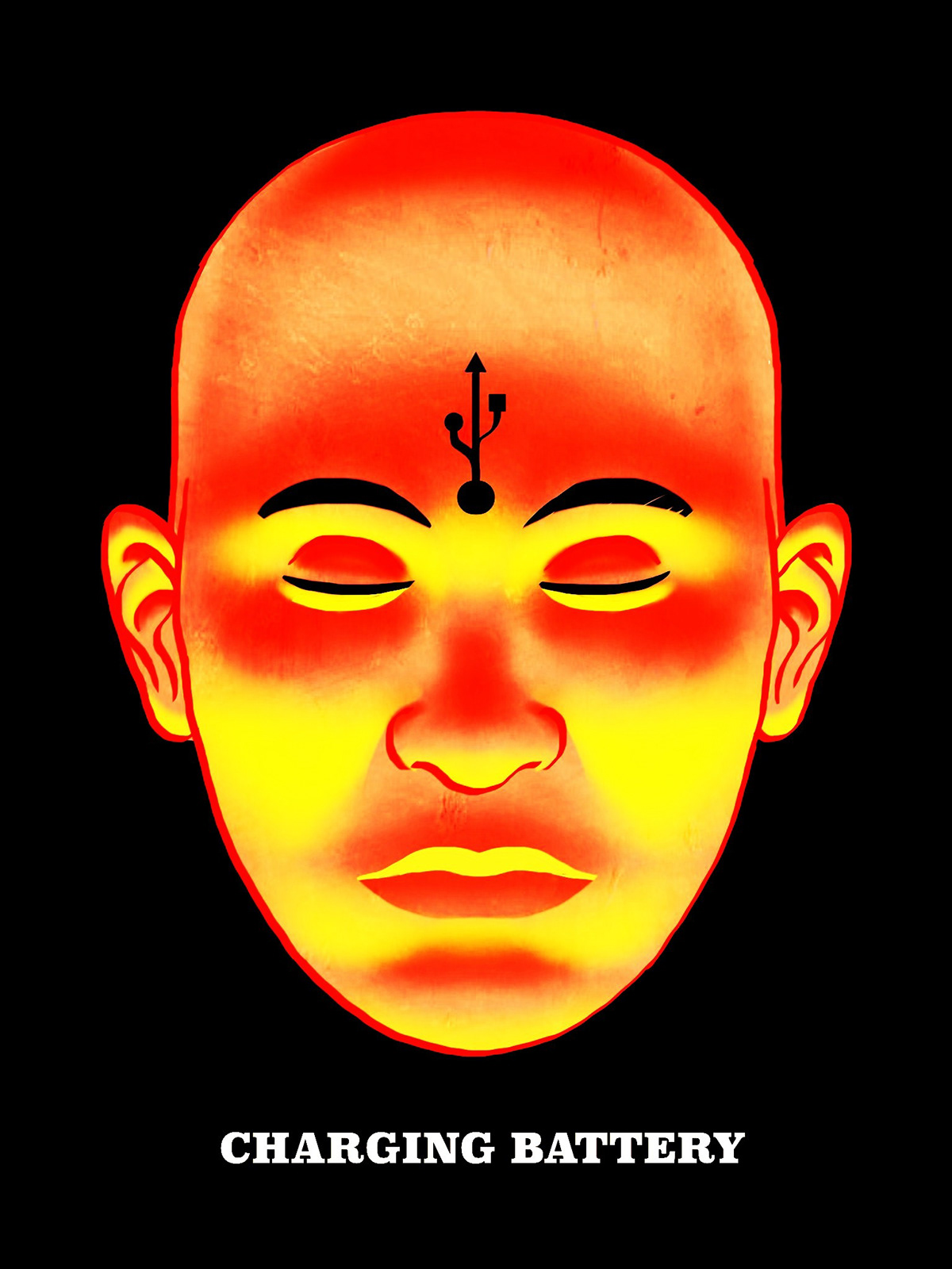 identiface usb charge meditation battery energy ilumination buda Yoga portrait face mind