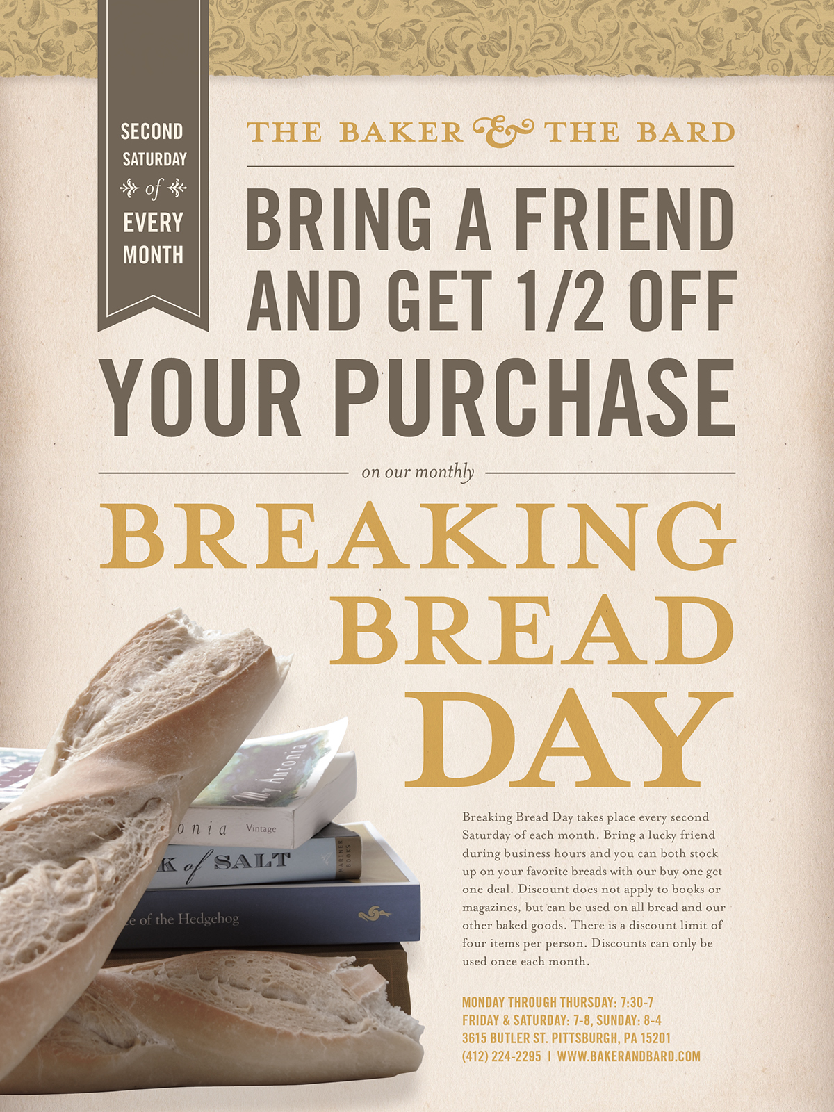 design in advertising Bread packaging Website flyers posters book shop