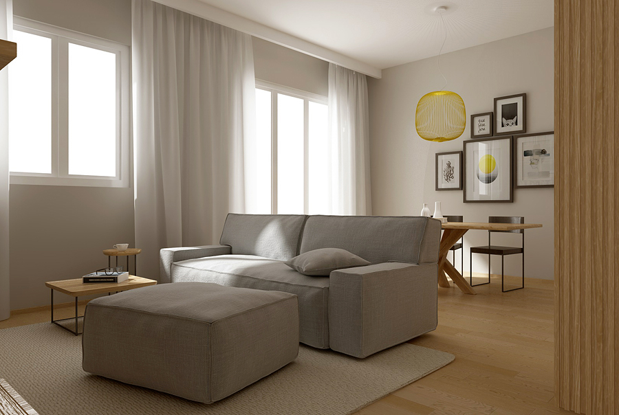 wood yellow grey black apartment design living comfort warm Interior house home kitchen Scandinavian nordic