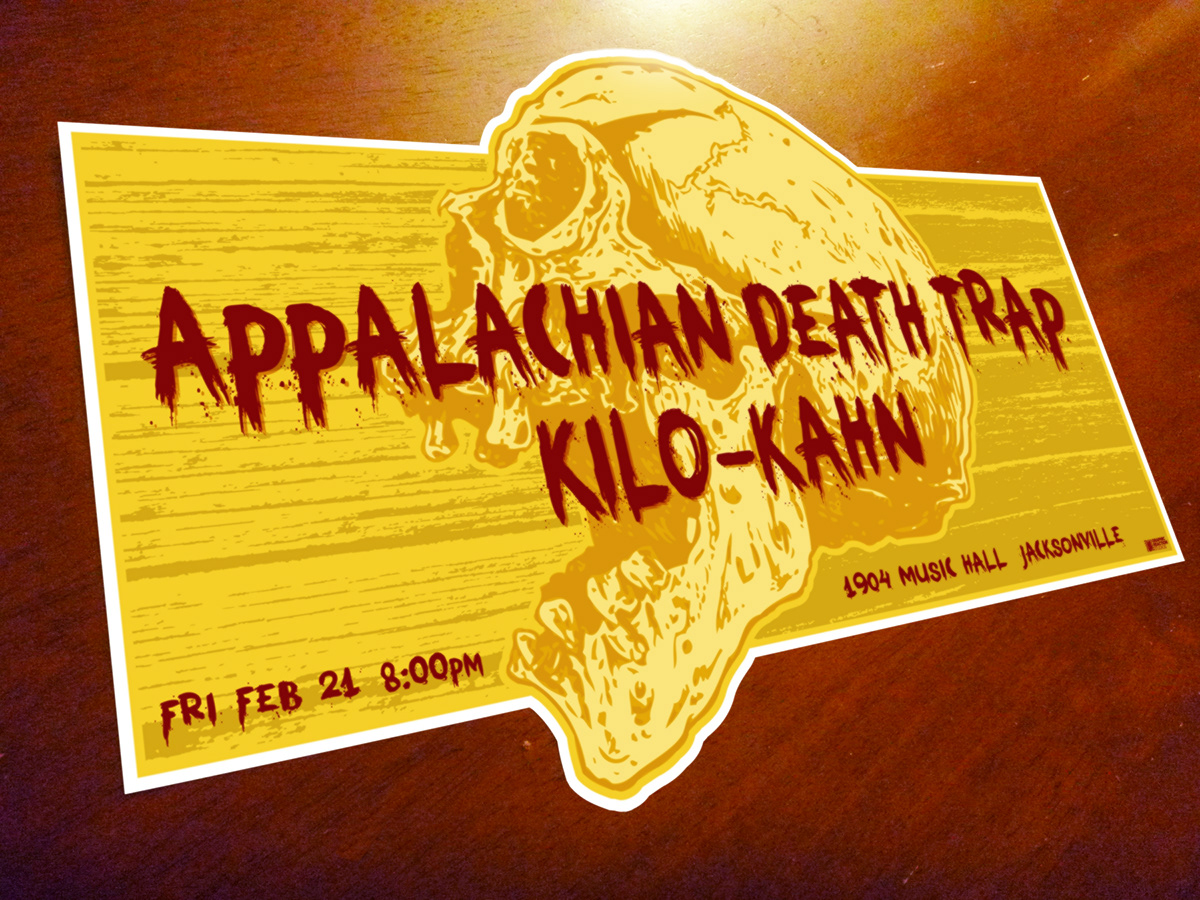 Appalachian Death Trap gig poster johnnystewart75 John Stewart