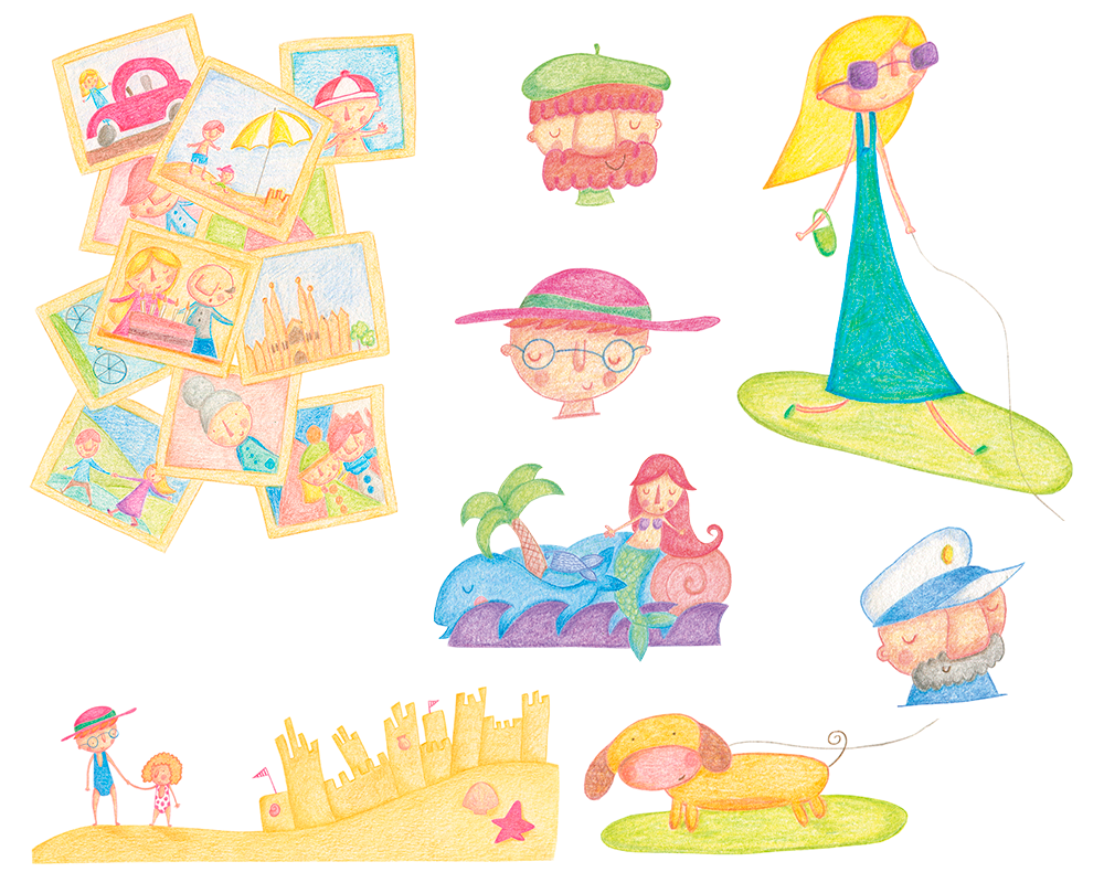 children book colour pencil raquel bonita children illustration grandparents