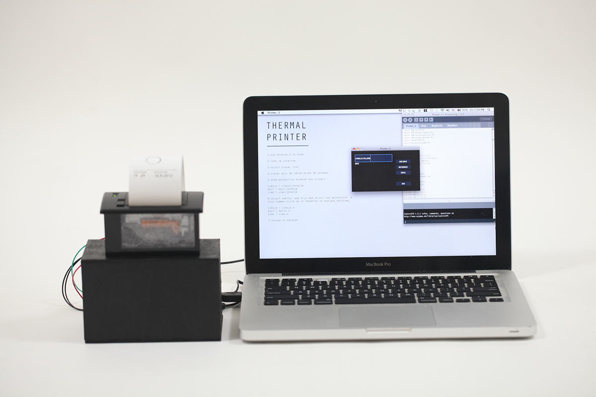 ThermalPrinter Printing visuals Audio Sonicisual processing Arduino