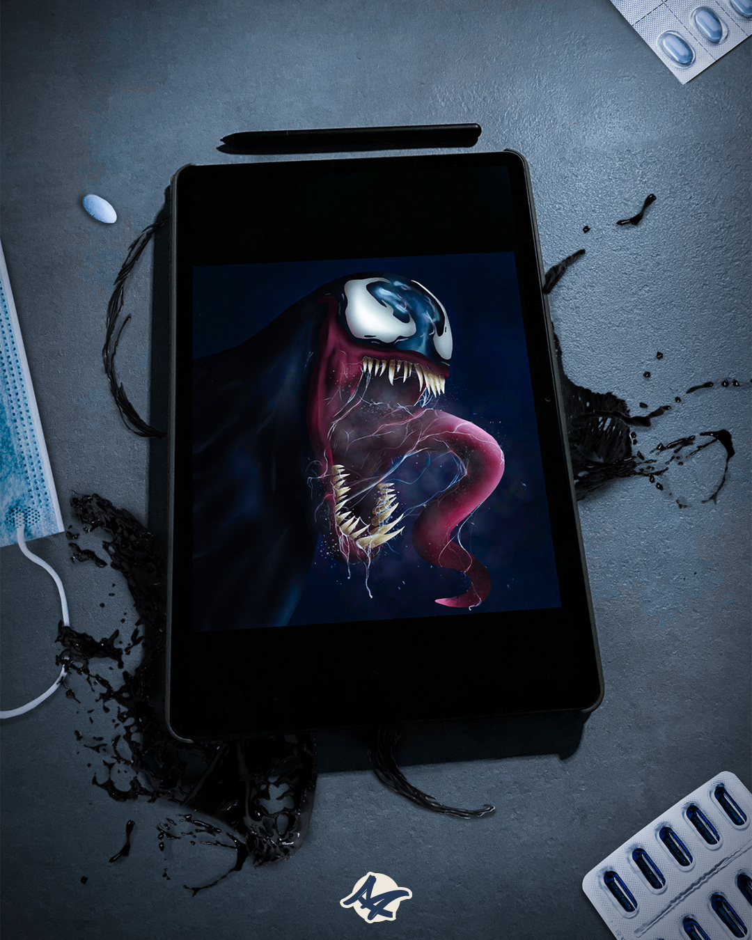 venom spiderman symbiote digital tablette tab marvel