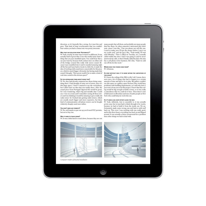 iPad publication magazine tablet app Adobe DPS editorial Quarterly Digital Publishing