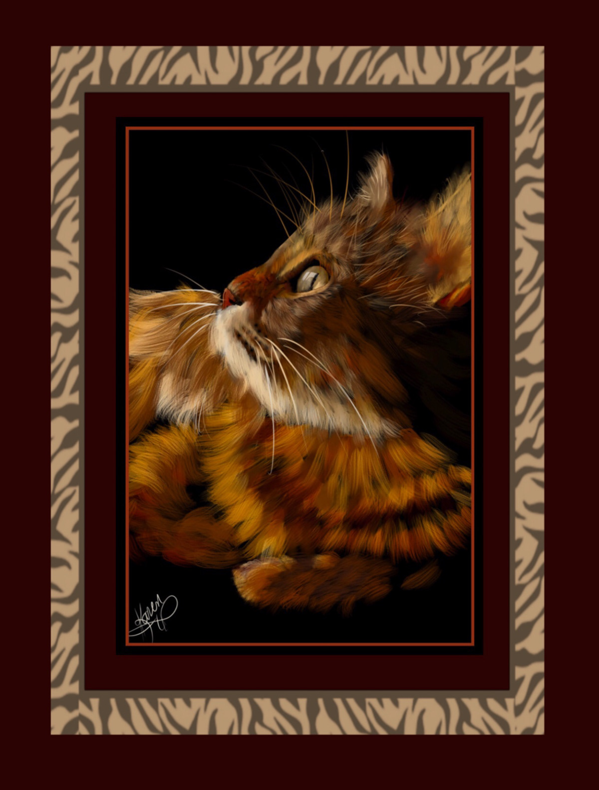 Digital Art  digital painting Drawing  illustrations animals cats felines