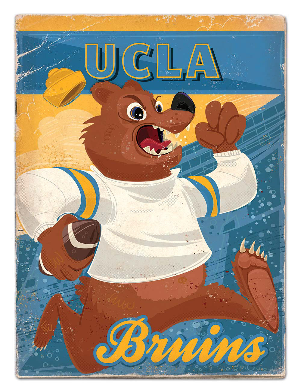 animal bear bruins digital illustration football Illustrator photoshop ucla