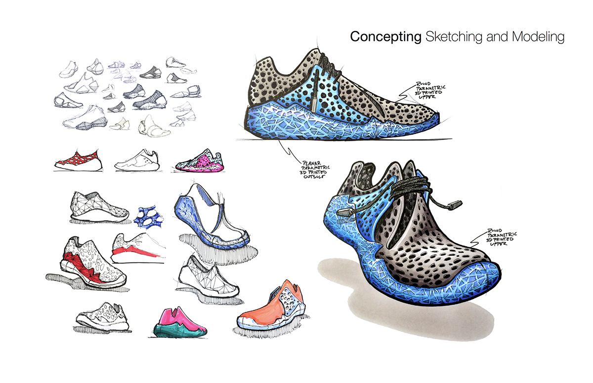 footwear sneakers 3d printing 3d Printed Shoes 3D printed Sneakers shoes Futuristic Sneakers hypebeast 3d modeling Rhino blender concept sneaker concept 