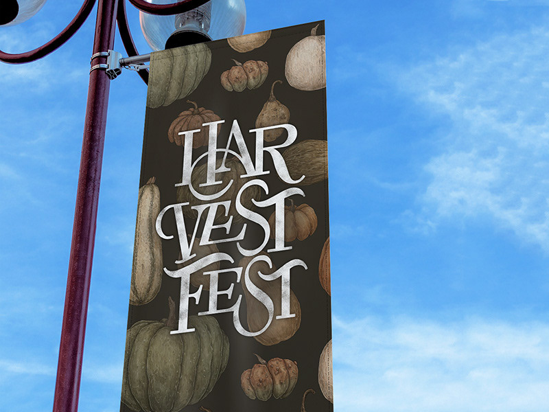Logotype harvest fest harvest branding  serif vintage autumn festival farm lettering