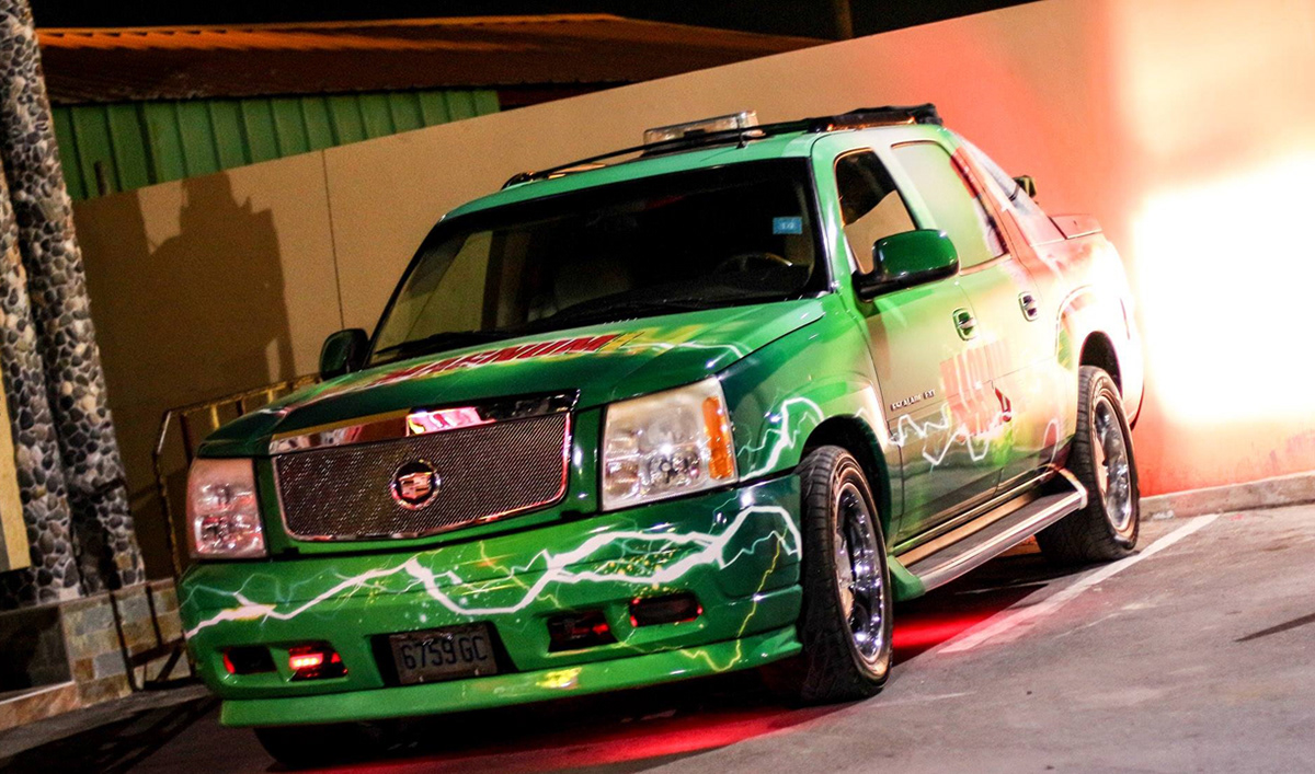 Vehicle Wrap magnum jamaica design graphics bottle Van sound car