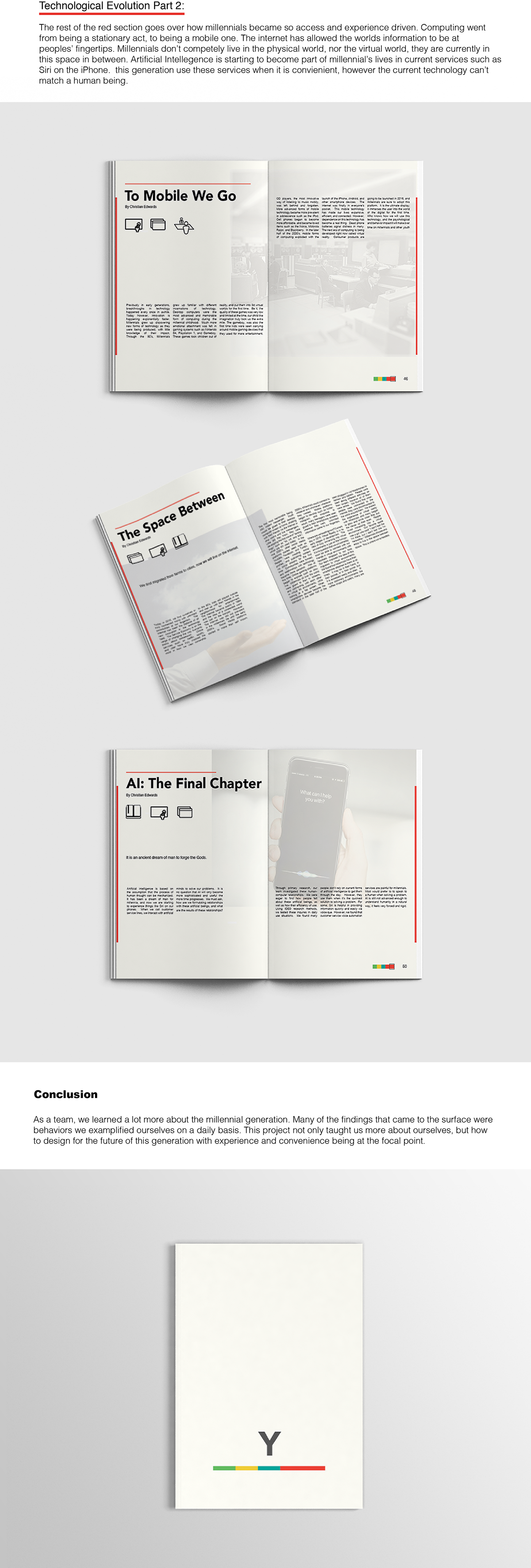 magazine Guide manual generation y millennial research process timeline material ideo ux service bold minimal