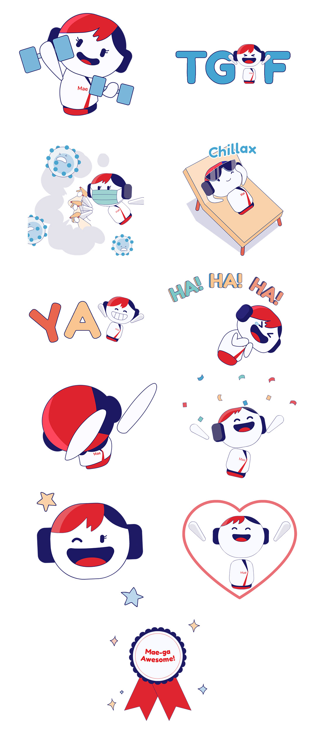 frame by frame gif stickers ILLUSTRATION  motion graphics  msig stickers whatsappsticker