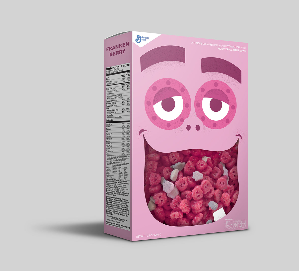 Rebrand Packaging Cereal countchocula booberry Frankenberry design ILLUSTRATION  branding 